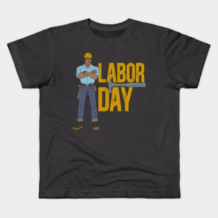 Labor Day Construction worker Kids T-Shirt